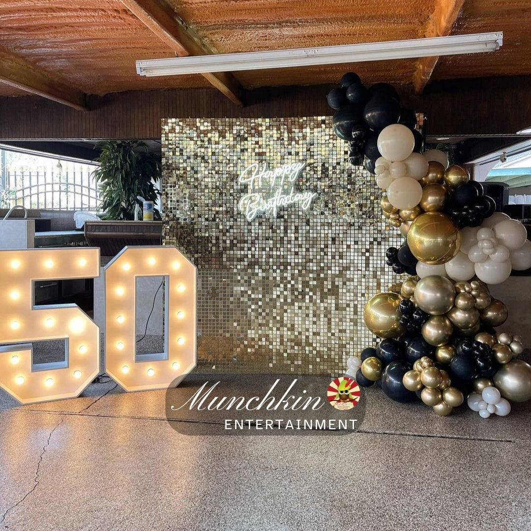 50th Glitteratzy Backdrop