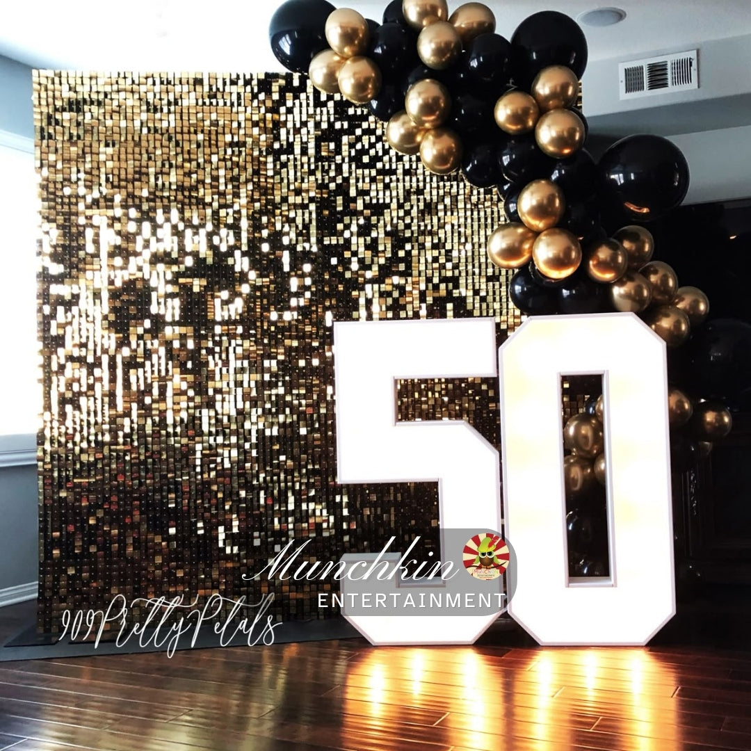 50th Glitteratzy Backdrop